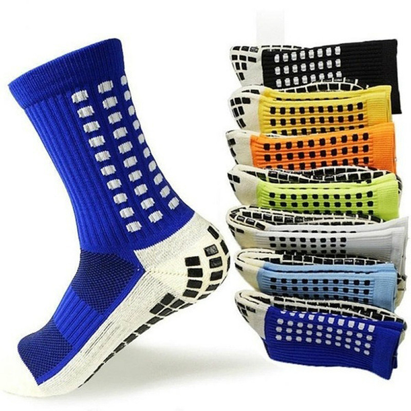 Wholesale Anti Slip Sock Football Sports Performance Grip Socks Non Slip Soccer Sport for Men Casual Adults Autumn Knitted