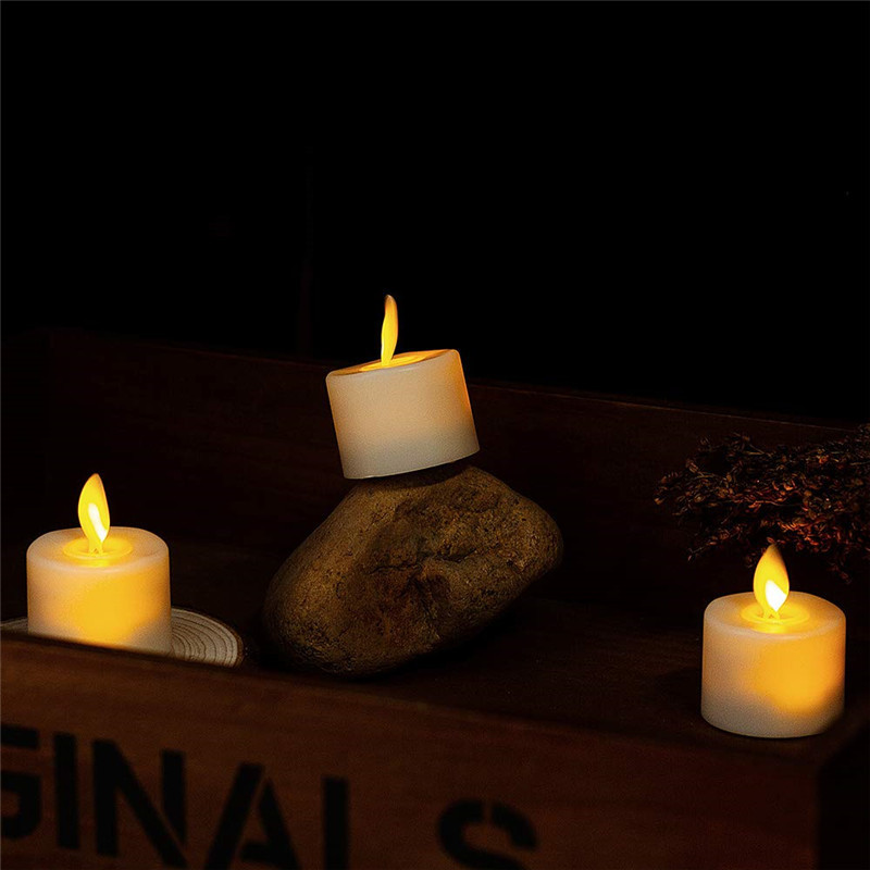 Pack of 6 or 12 Remote or Not Remote Flameless Battery Candles,Realistic and Bright Flickering Dancing Flame Tea lights