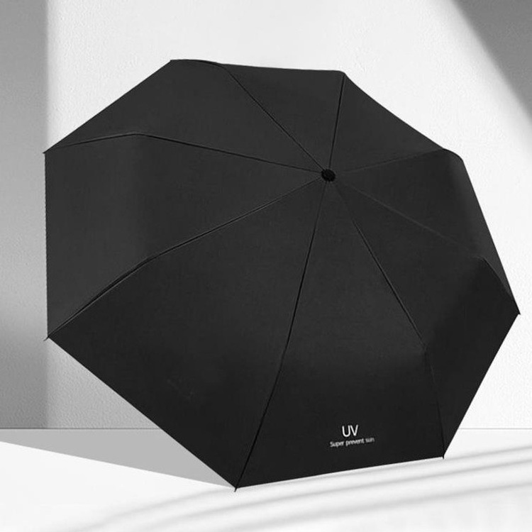 Sunscreen And UV Protection Umbrella Korean Three-Fold Umbrella Business Umbrella For Both Rain And Shine R2257