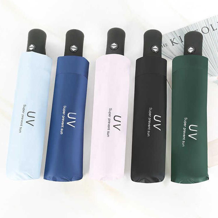 Sunscreen And UV Protection Umbrella Korean Three-Fold Umbrella Business Umbrella For Both Rain And Shine R2257