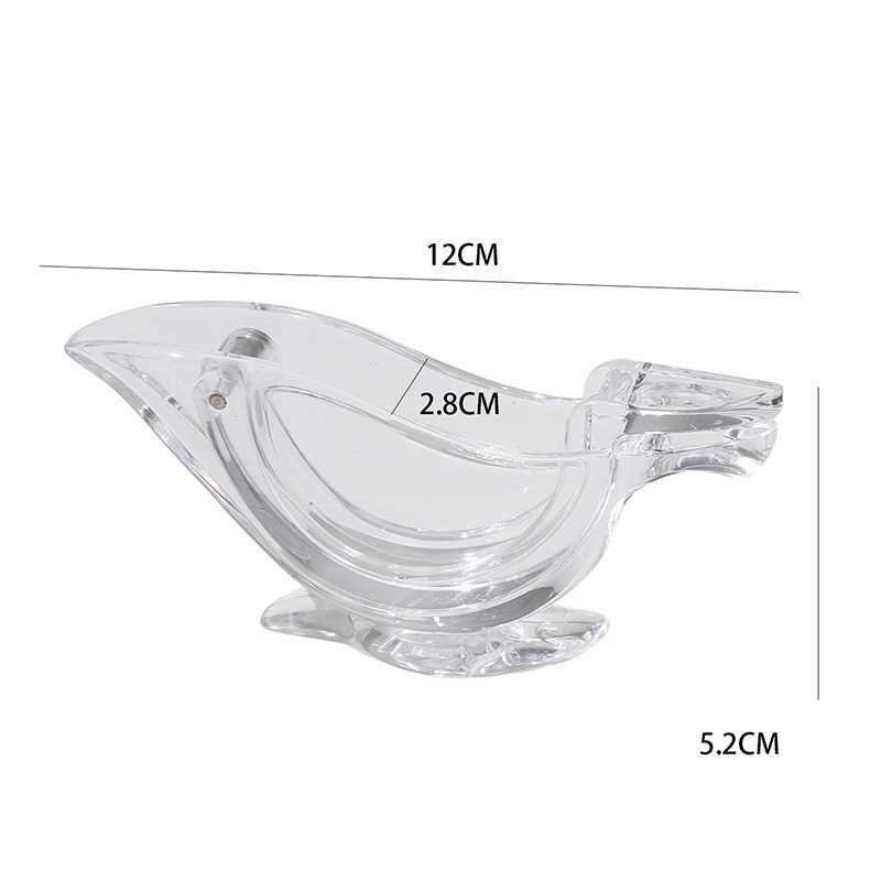 Mini Manual Bird Shaped Lemon Squeezer Juicer Acrylic Lemon Squeezer Kitchen Portable Transparent Lemon Squeezer