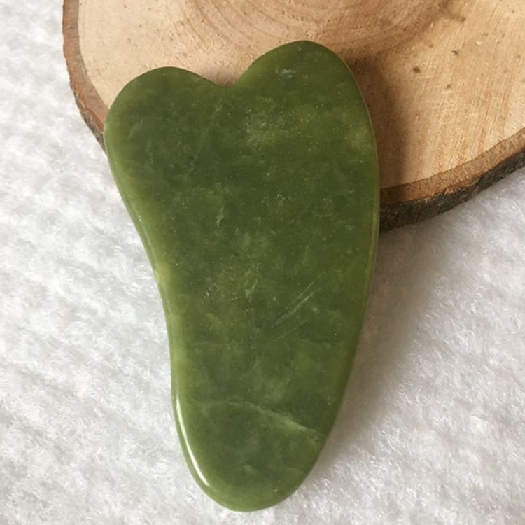 Gua Sha Scraping Massage Face Green Rose Quartz Jade Guasha Board Scraper Tool Natural Jade Gua sha Stone Board Massage