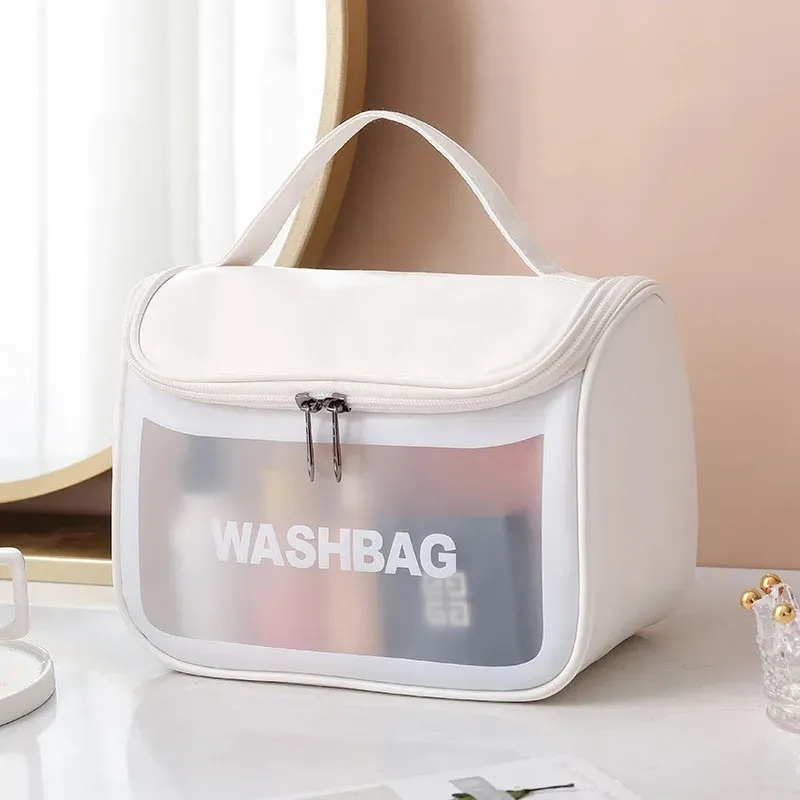 I-0184 Transparent Waterproof Makeup Storage Pouch Large Capacity Cosmetic Organizer Beauty Case Women Travel Wash Bag