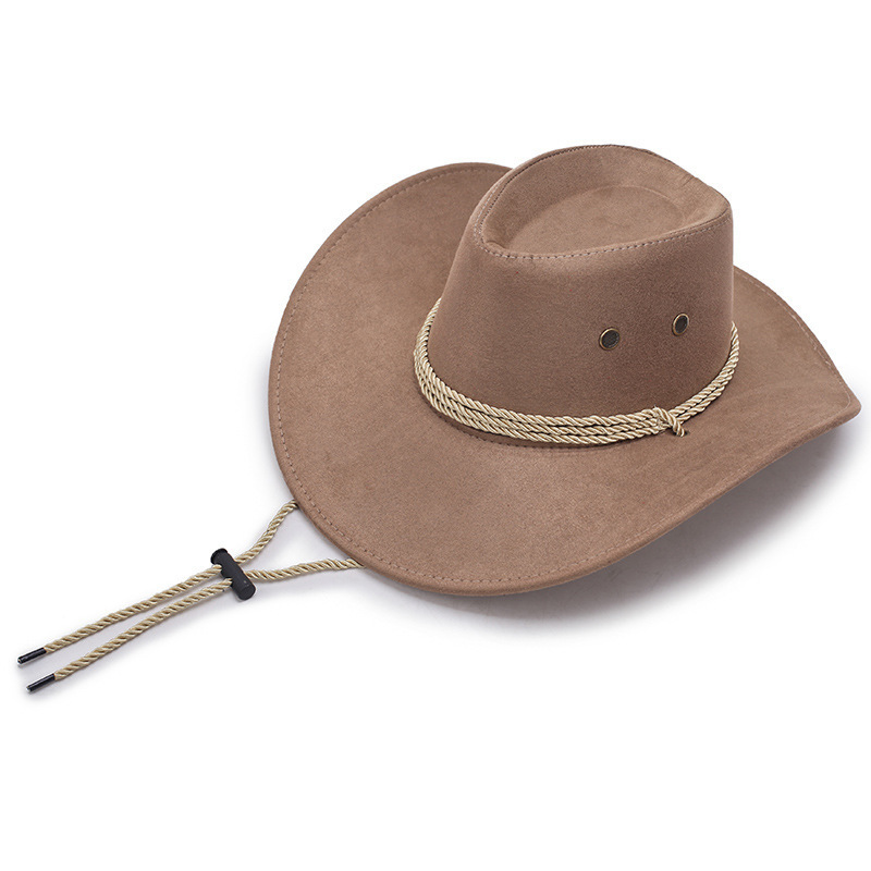 Fashion Adult/Kids  Western Sun Shield Unisex Cowboy Casual Artificial Leather Hat Wide Cowgirl Cowboy Hat