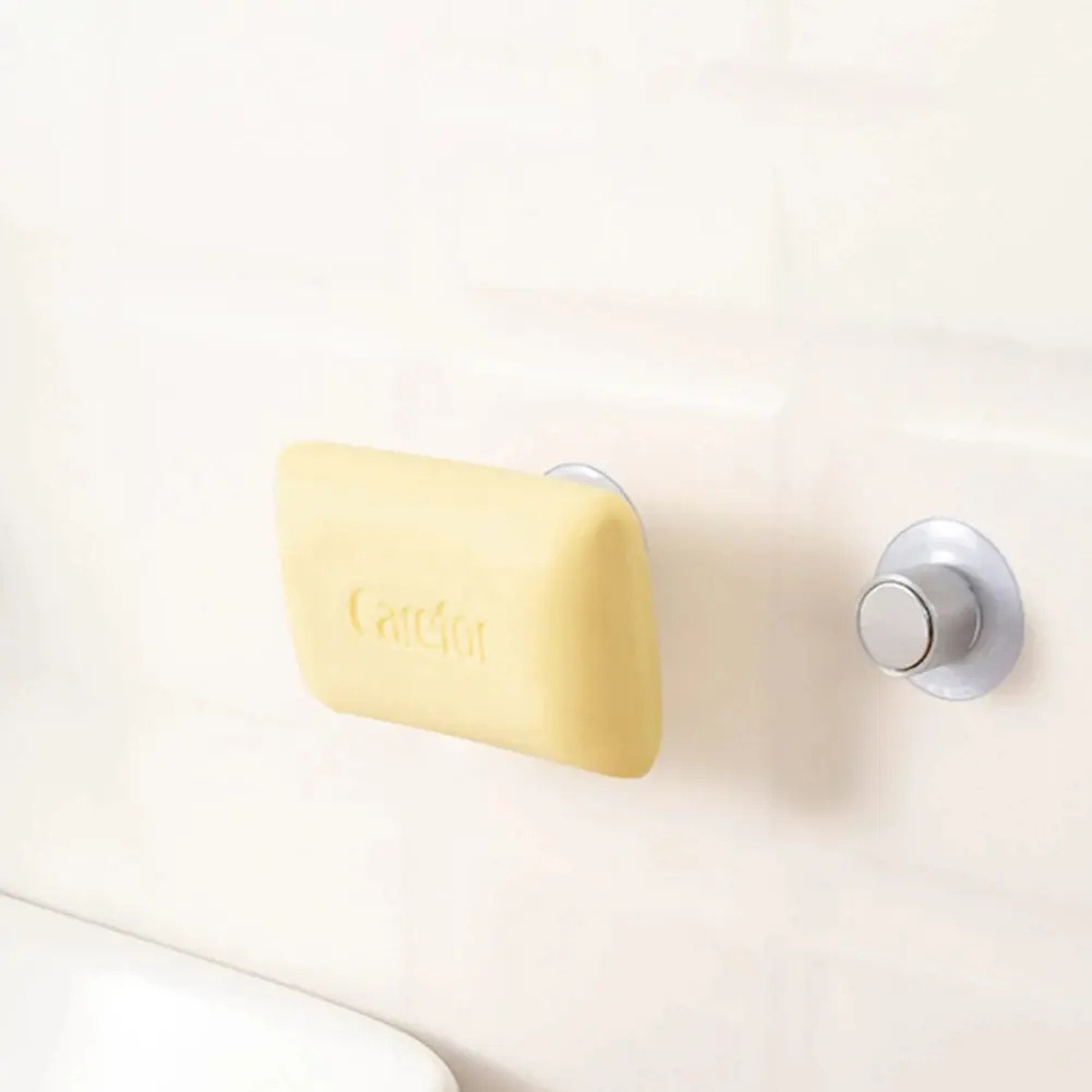 I-0007 Bathtub Bar Soap Metal Stainless Steel Wall Mounted Suction Magnet Soap Rack Dish Sucker Magnetic Soap Holder