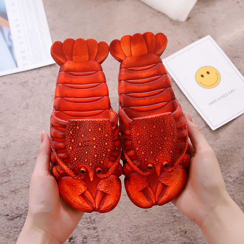 2023 Funny Lobster Slippers Casual Slides Animal Fishing Slippers Unisex Summer Beach Sandals Shoes