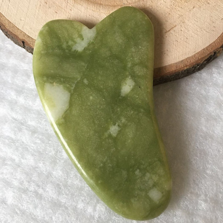 Gua Sha Scraping Massage Face Green Rose Quartz Jade Guasha Board Scraper Tool Natural Jade Gua sha Stone Board Massage