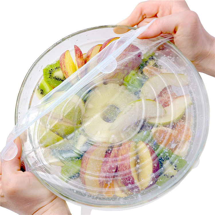 6PCS Silicone Stretch Lids Universal Silicone Food Wrap Bowl Pot Lid Silicone Cover Pan Cooking Kitchen Accessories M0245