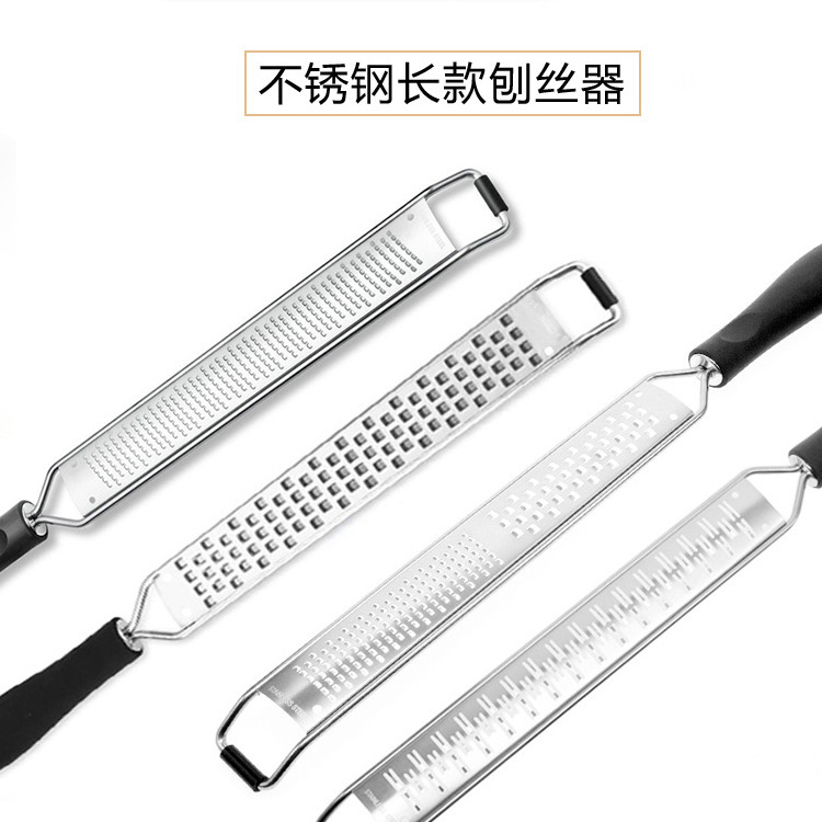 New model manual stainless steel food cheese cutter lemon zester grater with rubber ring