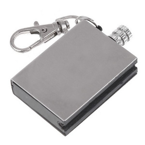 K074 Flint Fire Starter Permanent Match Striker Keychain Portable Thousands of times Matches Key Chain Lighter Kit