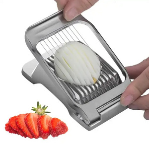 Multi-functional Aluminum Alloy Stainless Steel Wire Egg Slicer for boiled egg cutter Dishwasher Safe for Strawberry Soft Fruit