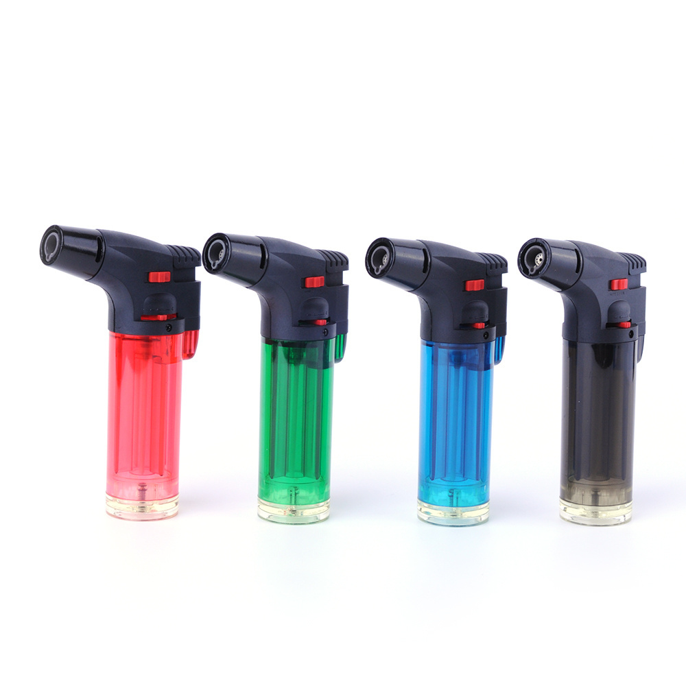 wholesale cheap bbq kitchen big color flame butane jet flame torch gas windproof refillable lighter