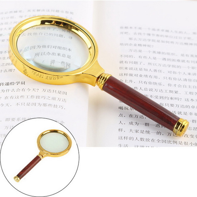 Magnifying Glass 10X Handheld 60mm/70mm/80mm/90mm Loupe Portable Magnifier for Jewelry Newspaper Reading Handheld Magnifier