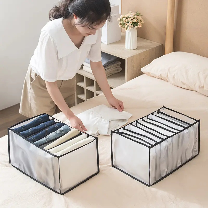 I-0130 Clothes Storage Box Jeans Organizer Wardrobe Clothes Organizer For Underwear Socks T-Shirt Organizers Storage Box