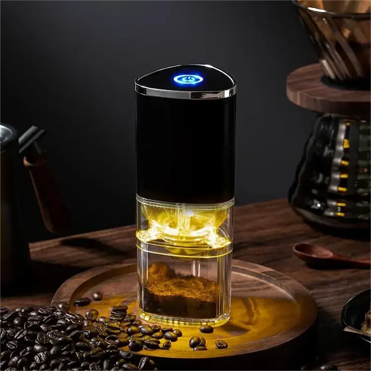 Custom logo Small portable mini home kitchen coffee grinder machine mill automatic USB charging electric coffee grinder