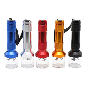 Wholesale Flashlight Design Electric Grinder Metal Aluminum Alloy Tobacco Herb Grinder