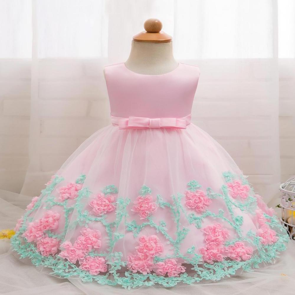 Kids  Birthday Princess Party Dress for Girls Infant Lace Children Bridesmaid Elegant Dress  Girls Clothes