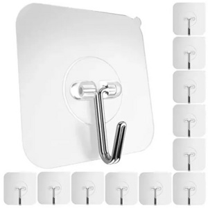 I-0067 Strong Transparent Suction Cup Sucker Hanger Self Adhesive Hook Wall Hooks for Kitchen Bathroom