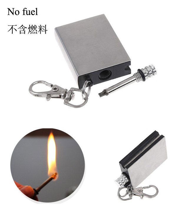 K074 Flint Fire Starter Permanent Match Striker Keychain Portable Thousands of times Matches Key Chain Lighter Kit