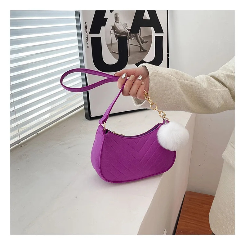 I-0178 New Design Mini Handbag Keychain Pu Underarm Shoulder Bag Handbags For Women Purses