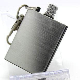 Creative custom stainless steel waterproof million matches square flint lighter wholesale