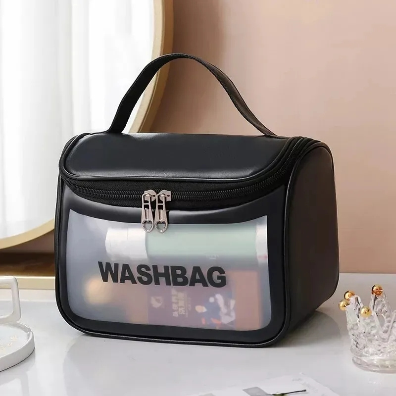 I-0184 Transparent Waterproof Makeup Storage Pouch Large Capacity Cosmetic Organizer Beauty Case Women Travel Wash Bag