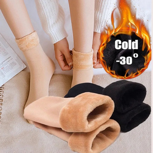 K366 Winter Warmer Women Thicken Thermal Wool Cashmere Snow Socks Seamless Velvet Boots Floor Sleeping Socks