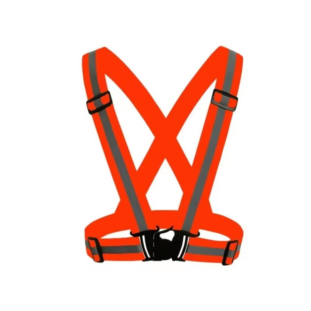 I-0217 Night Running Riding Clothing Vest Adjustable Safety Vest Elastic Band Highlight Reflective Straps