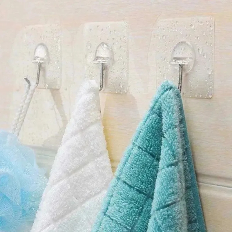 I-0067 Strong Transparent Suction Cup Sucker Hanger Self Adhesive Hook Wall Hooks for Kitchen Bathroom