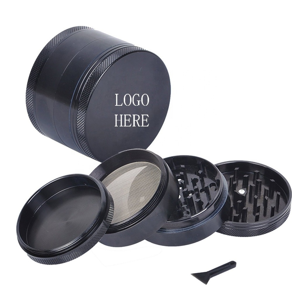 Custom Logo New 4 Layers  Alloy Metal Herbal Tobacco Herb Grinder Magnet  Smoke Grinders Smoking Pipe  Grinders