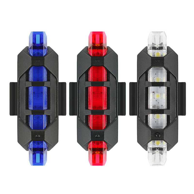 Waterproof 5 LED MTB Bike Bicycle Rear Tail Light RED Lamp 4 Mode USB Recharge Bicycle Lights Bicycle Accessories M1097