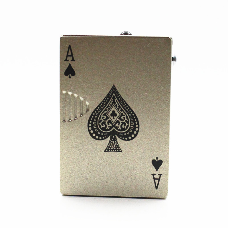 K724 Creative Jet Torch Turbo Lighter Playing Cards Lighter  Butane Windproof Metal Lighter Metal Funny Toys For Men