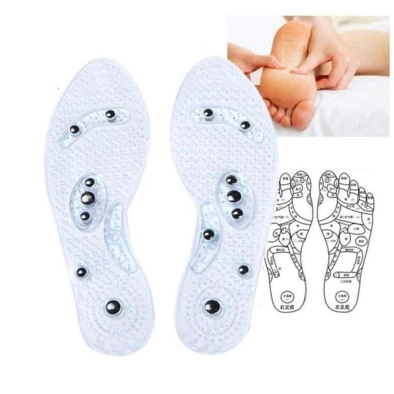 1Pair Shoe Gel Insoles Feet Magnetic Therapy Health Care for Men Comfort Pads Foot Care Relaxation Gifts R0808