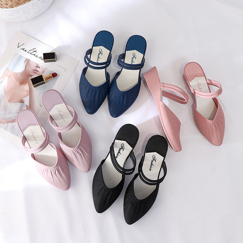 New sandals women's summer new jelly shoes all fashion wear plastic slippers two wear non-slip soft soles