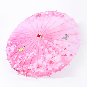 T1872 Chinese Silk Cloth Umbrella Classic Style Decorative Umbrella Oil Paper Painted Parasol Art Umbrella