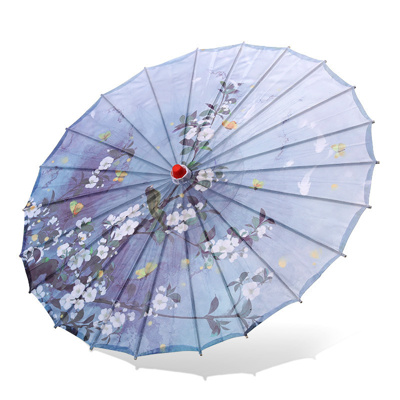 T1872 Chinese Silk Cloth Umbrella Classic Style Decorative Umbrella Oil Paper Painted Parasol Art Umbrella