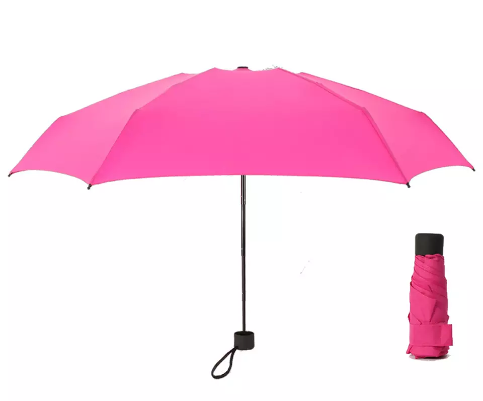 8230025 Creative solid color umbrella short handle 8k portable folding umbrella