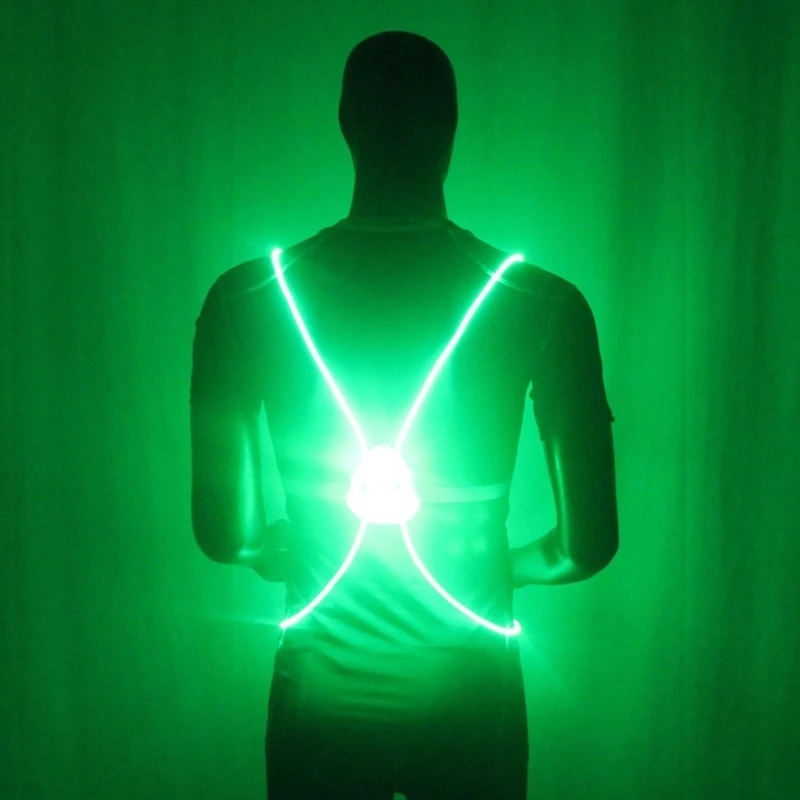 High Visibility Night Cycling Outdoor Activities 360 Reflective LED Flash Driving Vest Light Up Safety Bike Vest