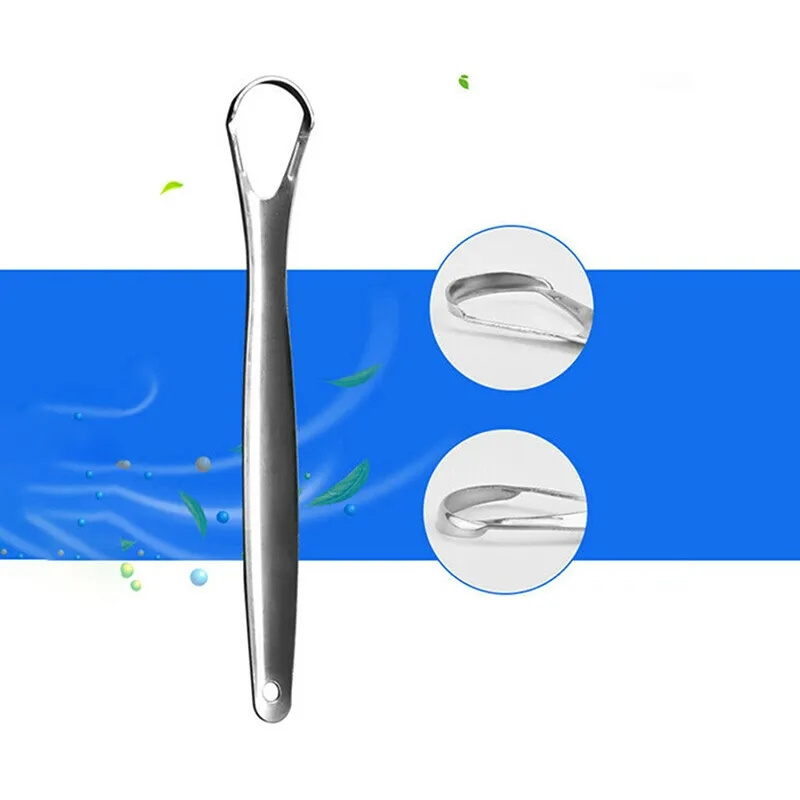 Brush Cleaning Coated Oral Hygiene Care Tools Stainless Steel Oral Tongue Cleaner Tongue Scraper