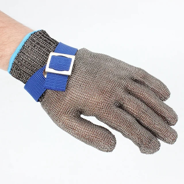 Wear-resistant Slaughter Hand Protection Stainless Steel Grade 5 Anti-cut Gloves Labor Insurance Steel Wire Gloves