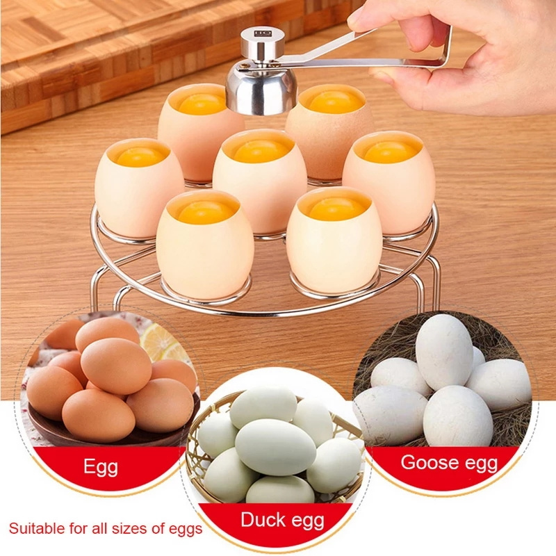 Metal Egg Shell Opener Topper Cutter 304 Stainless Steel Boiled Raw Egg Creative Kitchen Tool  Egg Opener