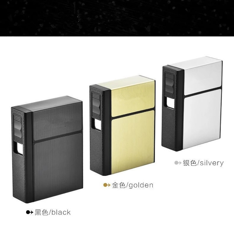 Cigarette Case Box with Electronic Lighter Windproof US 2019 Wholesale cigarette box with lighter