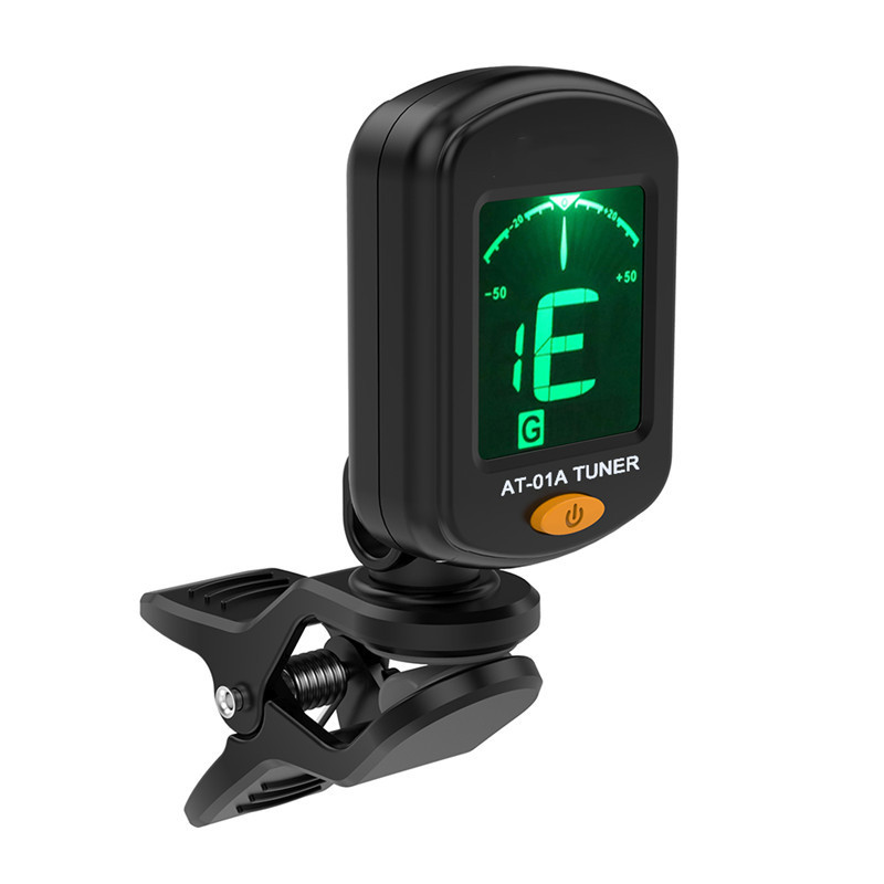 Guitar Tuner Rotatable Clip-on Tuner LCD Display for Chromatic Acoustic Guitar Bass Ukulele Black Guitar Parts R1567