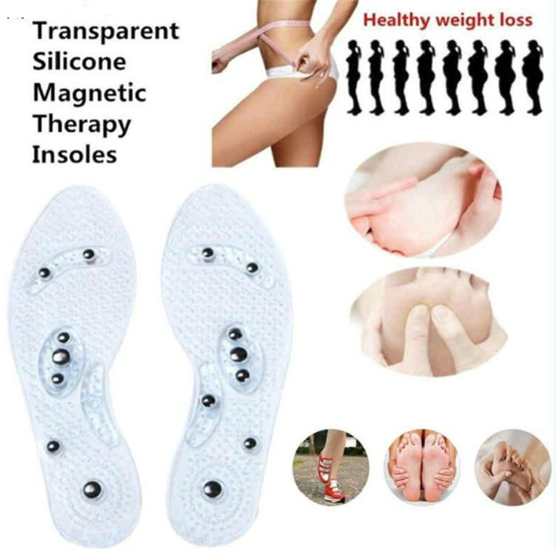 1Pair Shoe Gel Insoles Feet Magnetic Therapy Health Care for Men Comfort Pads Foot Care Relaxation Gifts R0808