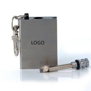 Custom Logo Stainless Steel Torch Lighters Kerosene Oil Flame Lighter Million Matches Flint Fire Starter