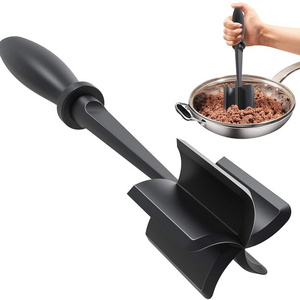 Kitchen Gadgets Ground Beef Masher Utensil Heat Resistant Non-Stick Hamburger Chopper Tool Meat Chopper