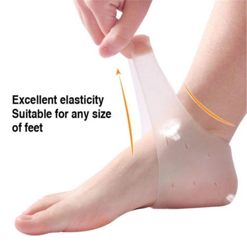 2PCS Protective Silicone PLANTAR FASCIITIS Heel Spur Ankle Gel Support Pain Relief Moisturizing Gel Heel Inserts R1871