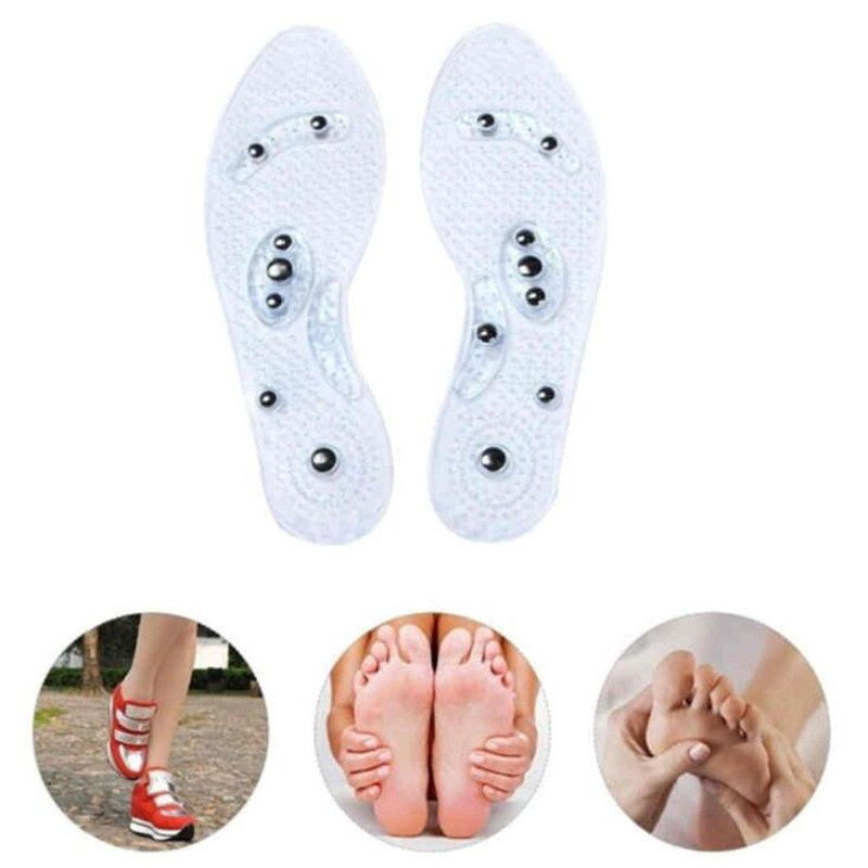 1Pair Shoe Gel Insoles Feet Magnetic Therapy Health Care for Men Comfort Pads Foot Care Relaxation Gifts R0808