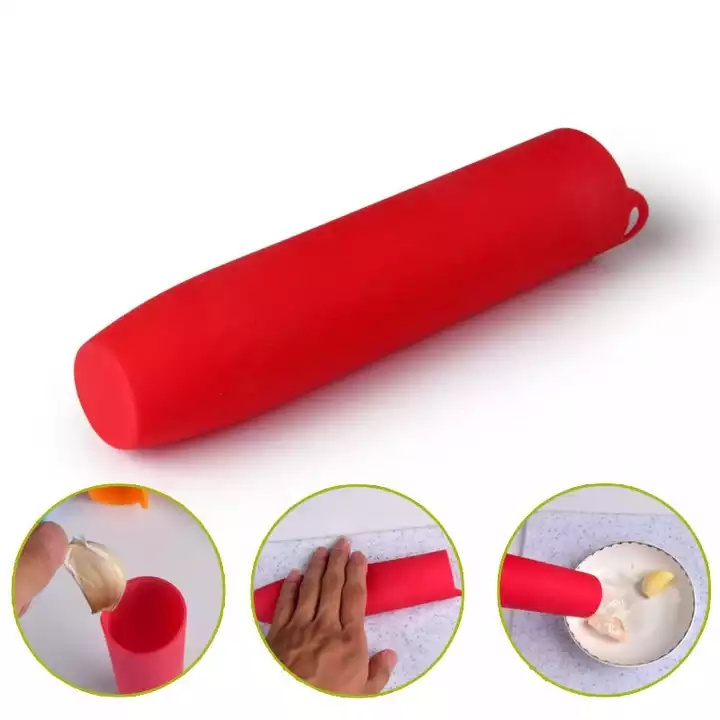 8230082 Wholesale Silicone Garlic Peeler Skin Remover Roller Keeper Easy Roller Peeling Tube Useful Kitchen Tool Garlic Peeler