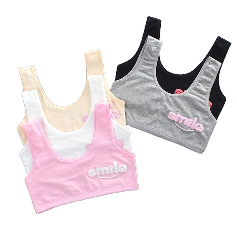 8230590 Teen Girl Sports Bra Kids Top Camisole Underwear Young Puberty Small Training Bra for 8-16 years